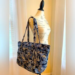 Vera Bradley large blue paisley tote